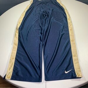 Vintage Y2K Nike Tearaway Pants Dazzle Shiny Wide Leg Size Large Blue Gold Baggy